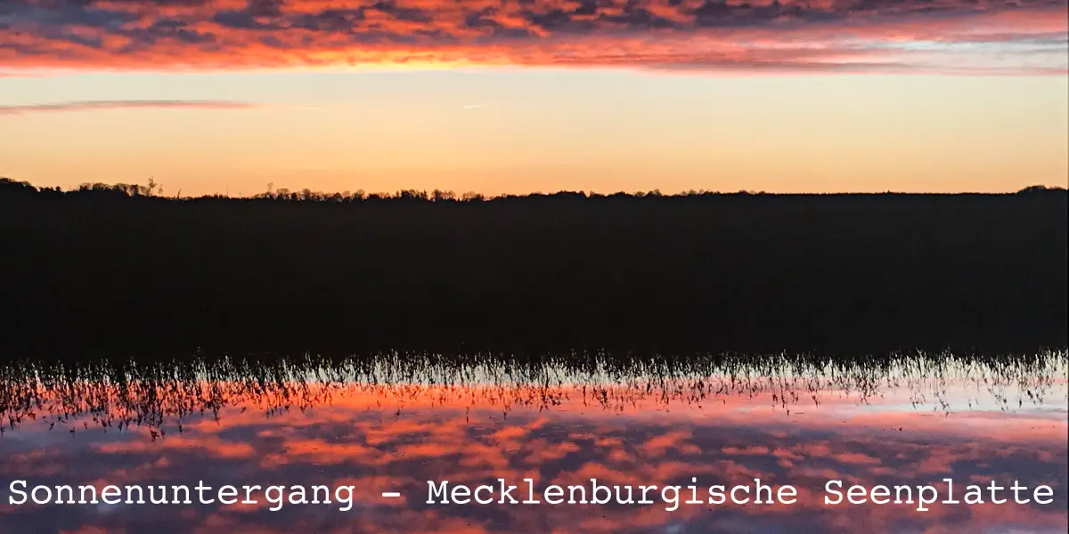Mecklenburgische Seenplatte Sonnenuntergang