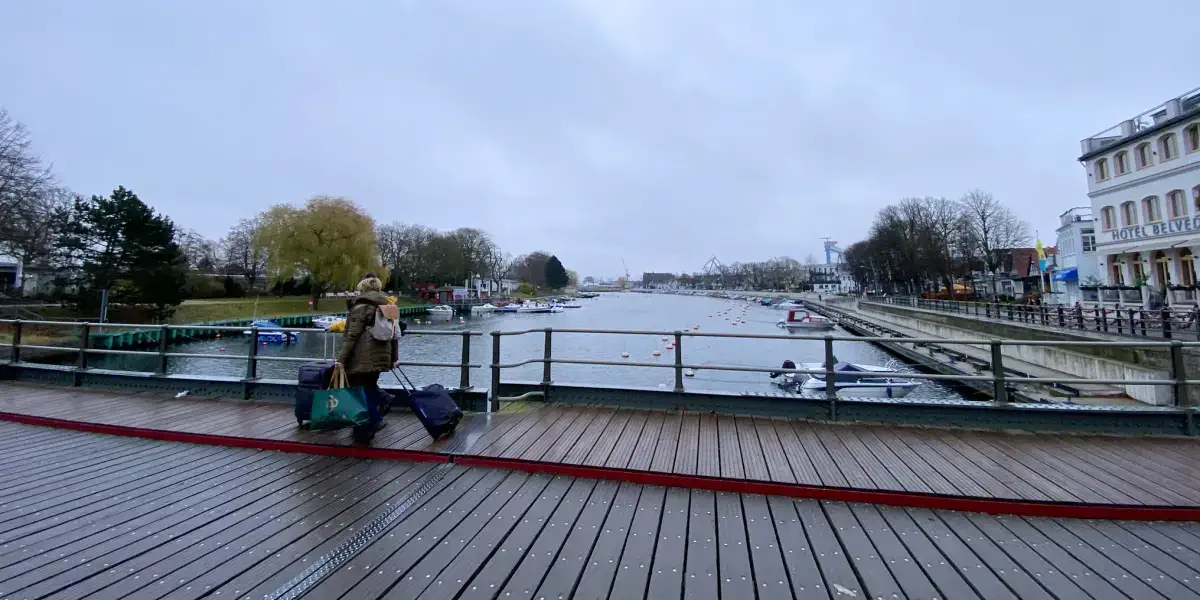 Warnemünde Promenade Alter Strom mit Stromblick